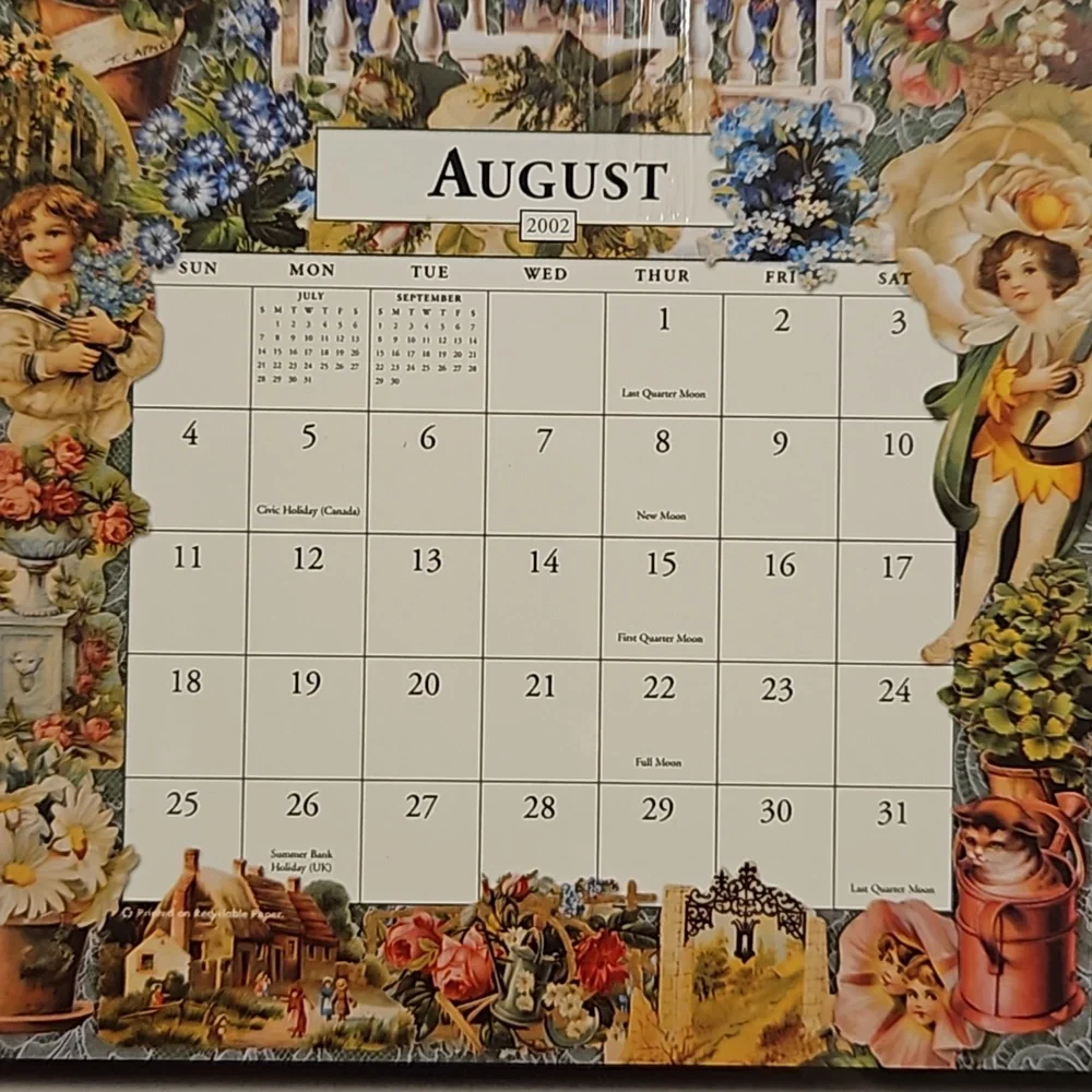 Victorian Year 16 month calendar 2002 UNOPENED collectible ephemera scrapbook